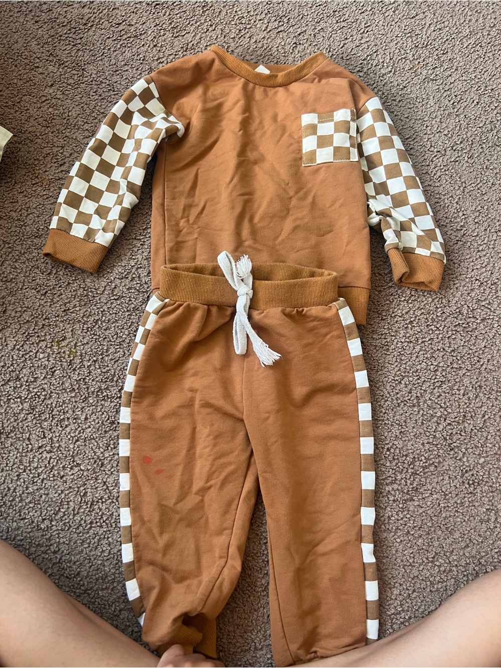 Rust Checkerboard Sleeve set